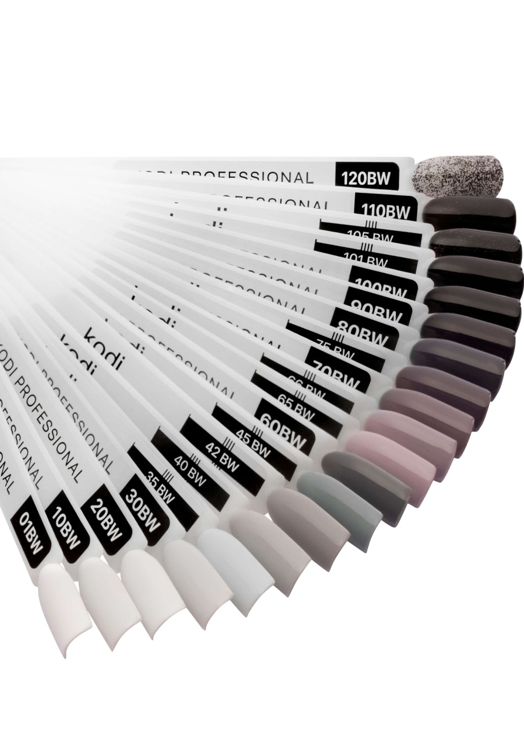 Palette of gel polishes "Black and White " 23 tips image 1