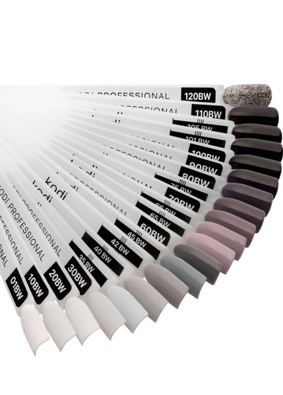 Palette of gel polishes "Black and White " 23 tips image 1