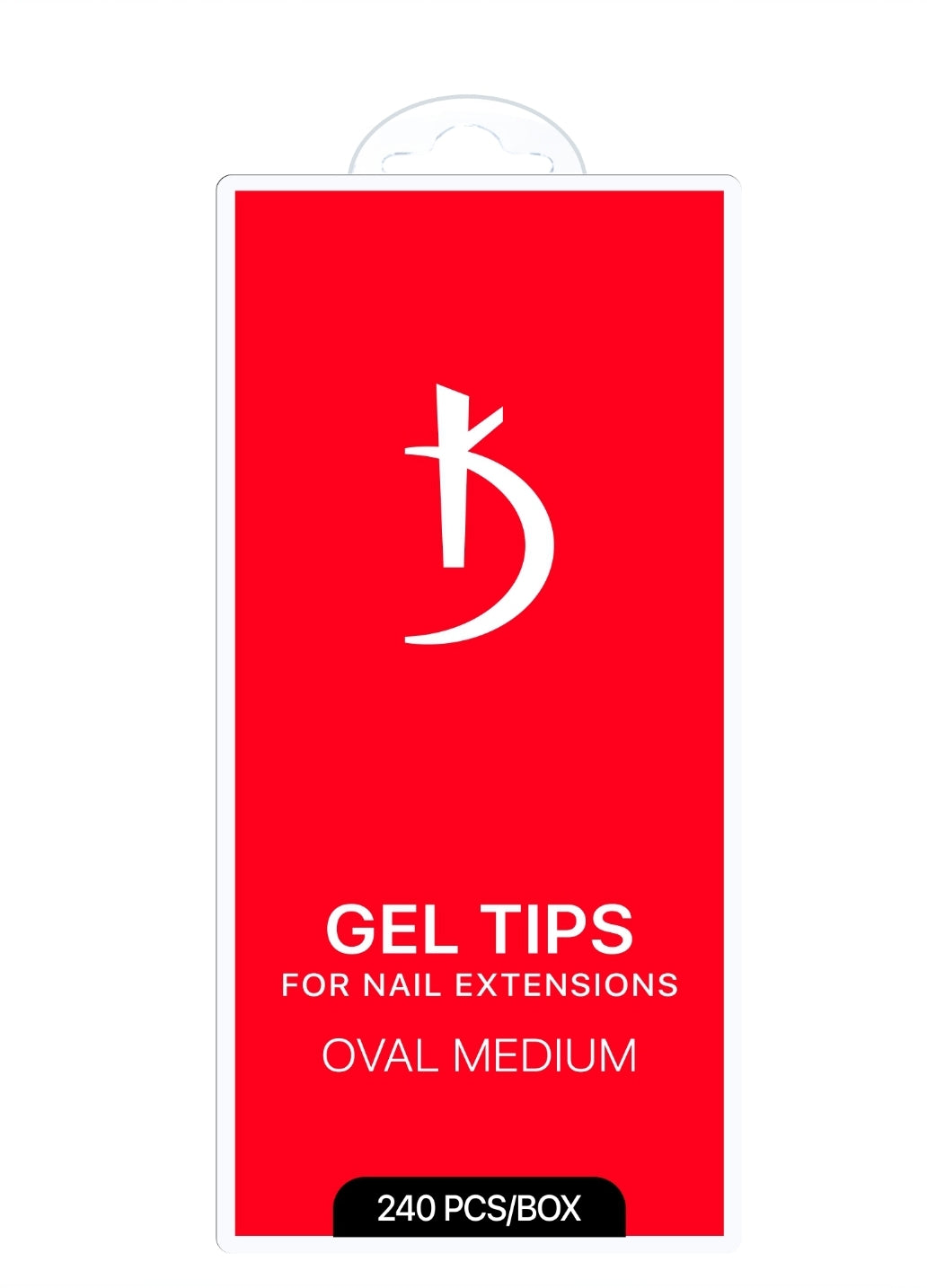Gel tips for nail extension Oval Medium, 240 pcs/pack image 0