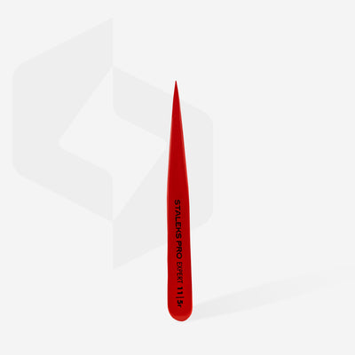 TE-11/5r Eyebrow tweezers Pro Expert 11 Type 5r (point), red image 1