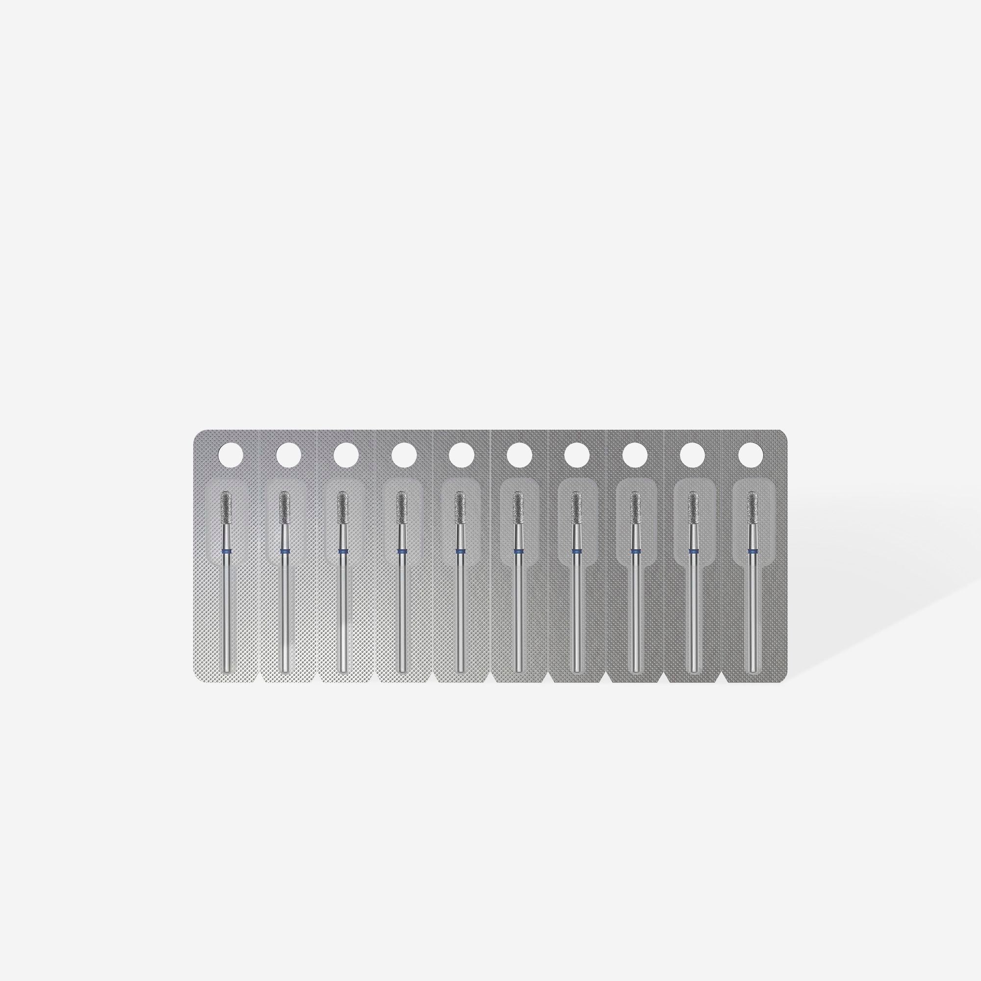 Diamond nail drill bit rounded cylinder blue EXPERT head diameter 2.3 mm / working part 6.5 mm