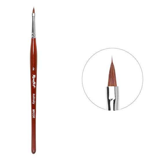 MK03R N 2    Roubloff  Brush Capillary , burgundy brush image 0