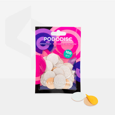 PDF-20-100w White refill pads for Pododisc Pro M, 100 gr, 50 pcs