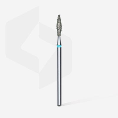 FA10B023/10 Diamond nail drill bit, "flame", blue