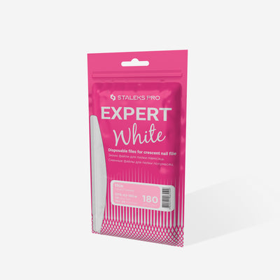 DFE-42-180w White disposable files for crescent nail file 50 pcs