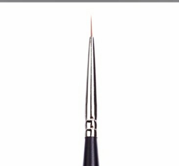 Gel art brush Liner, Black Artist,  8 mm, nylon pile image 0