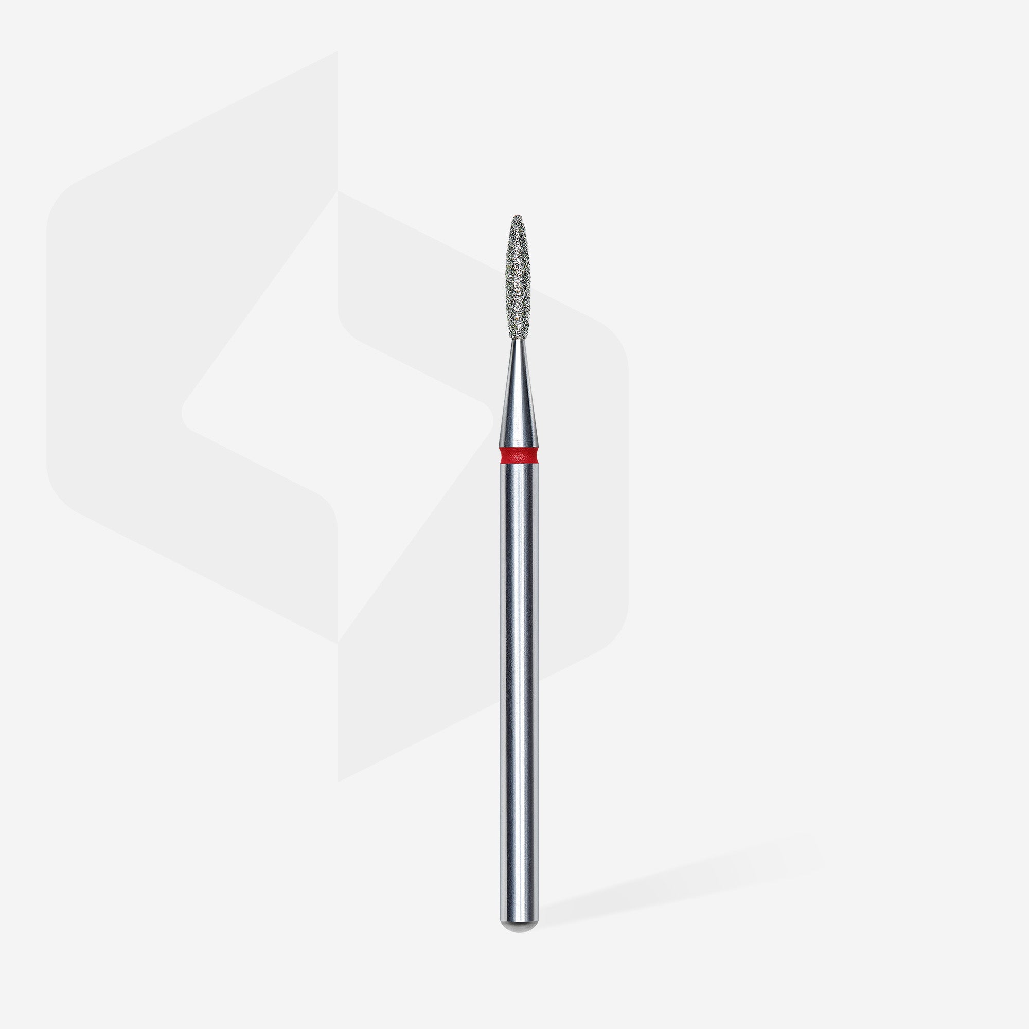 Diamond nail drill bit flame red EXPERT head diameter 1.6 mm / working part 8 mm