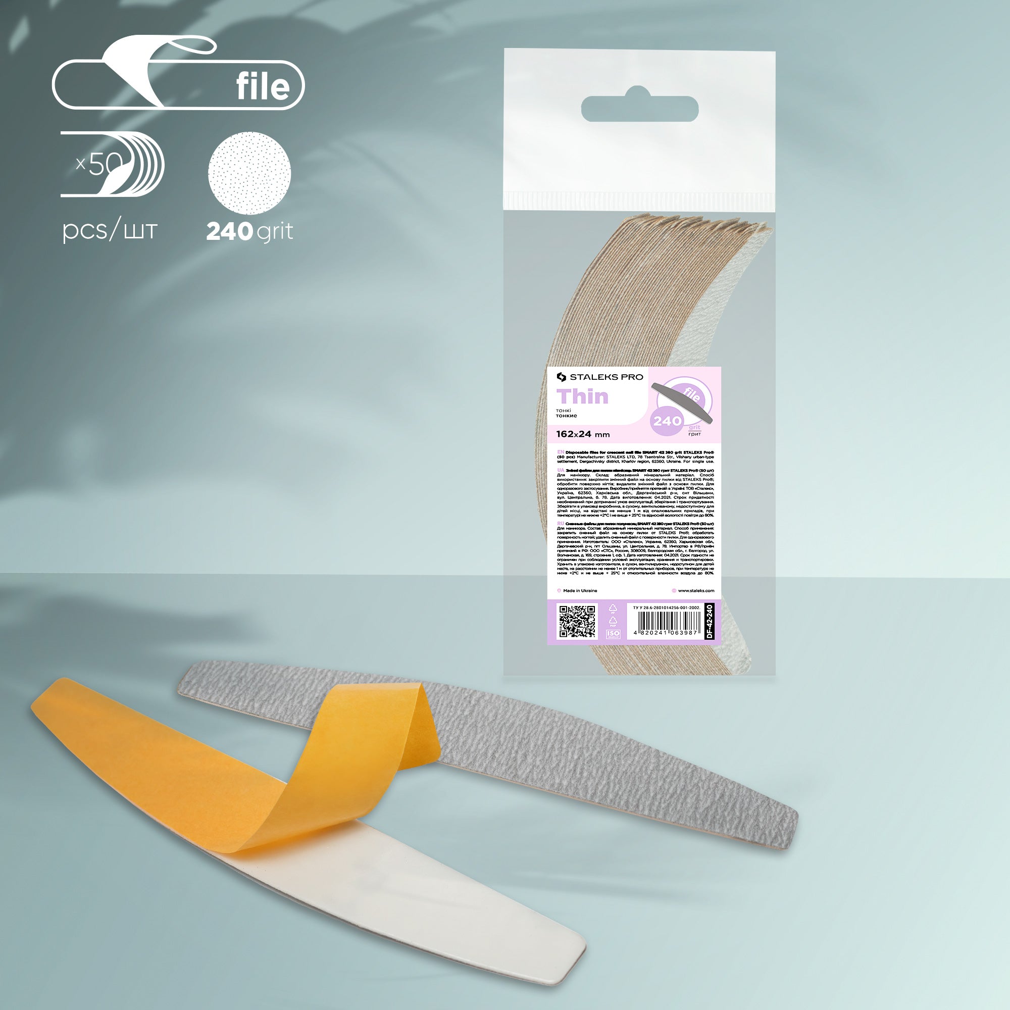 DF-42-240 smart Disposable files for crescent nail file Staleks 240gr