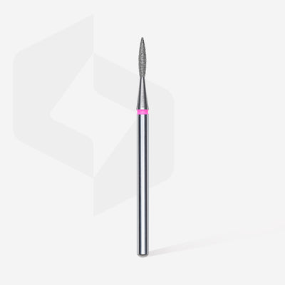 FA11R016/8 Diamond nail drill bit, pointed "flame", red