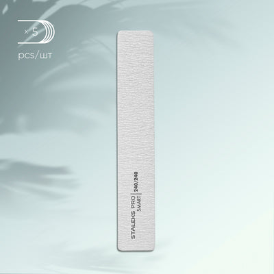 NFB-31/7 Mineral broad straight nail file Smart, 240/240 grit, (5 pc