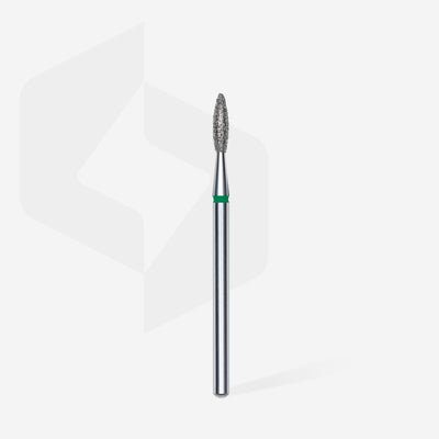 FA10G021/8 Diamond drill bit pointed "Flame", green