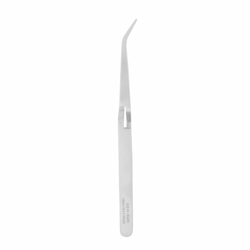 STALEKS PRO TE-31/2 reverse action tweezers for nail art, Expert 31 Type 2, angled tip (view 3)