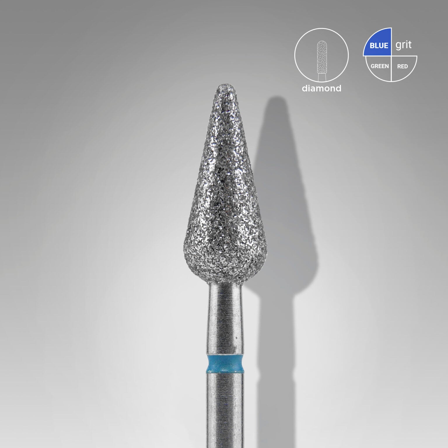 FA100B050/12 Diamond drill bit pointed pear blue diameter 5 mm