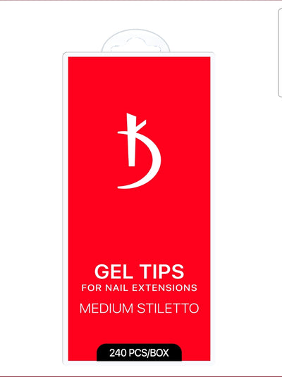 Gel tips for nail extension Medium Stiletto, 240 pcs/pack image 0