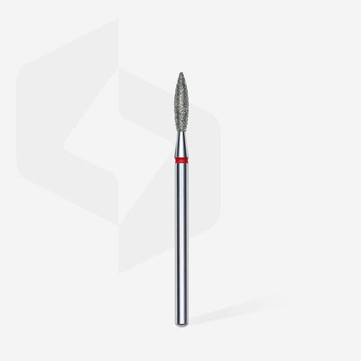 FA10R023/10 DIAMOND NAIL DRILL BIT, "FLAME", RED,