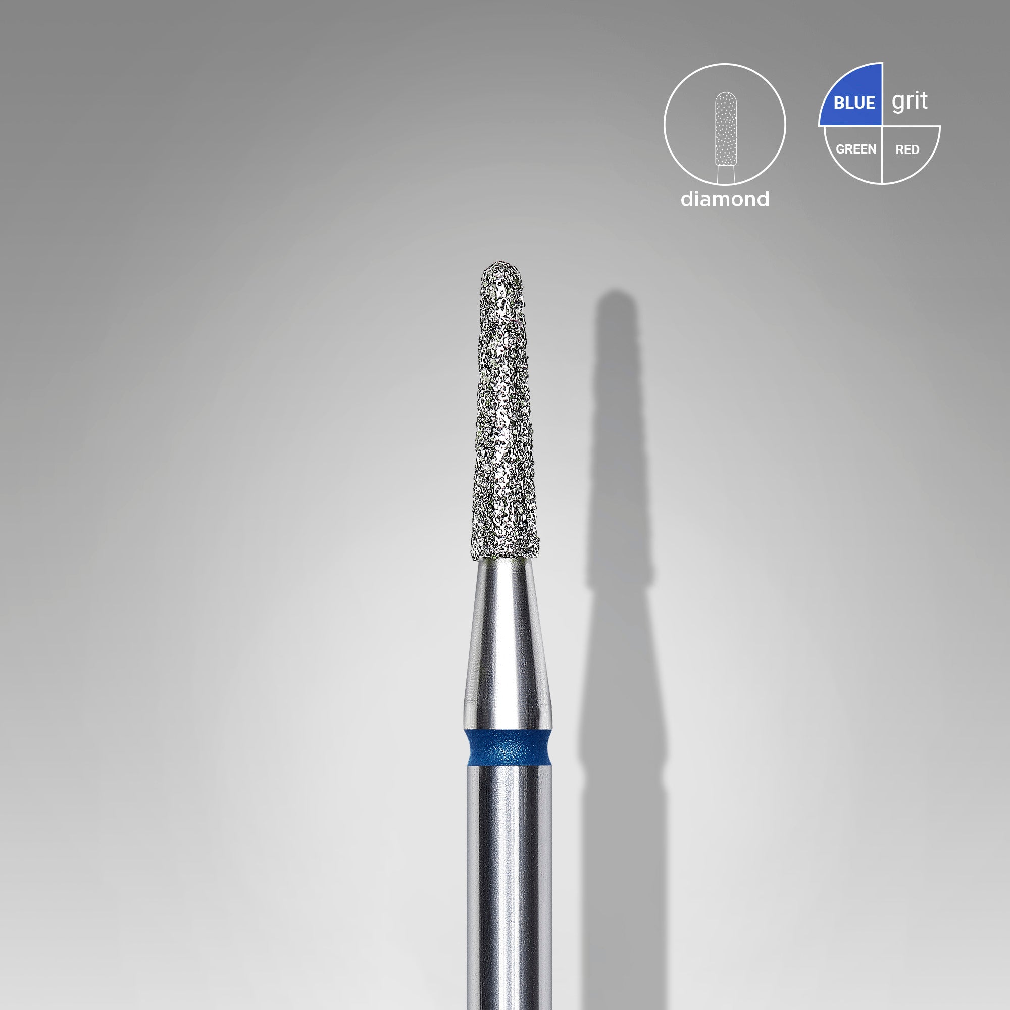 FA70B018/8 DIAMOND NAIL DRILL BIT, "FRUSTUM", BLUE