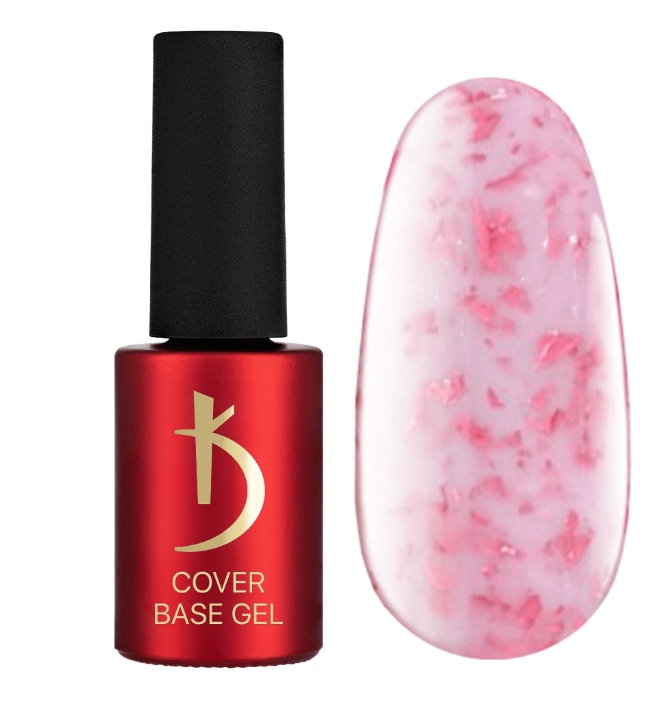 02 Cover Base Gel Flake 7 ml, Soft Pink image 0