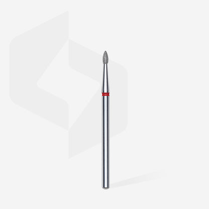 Diamond nail drill bit pointed bud red EXPERT head diameter 1.8 mm / working part 4 mm
