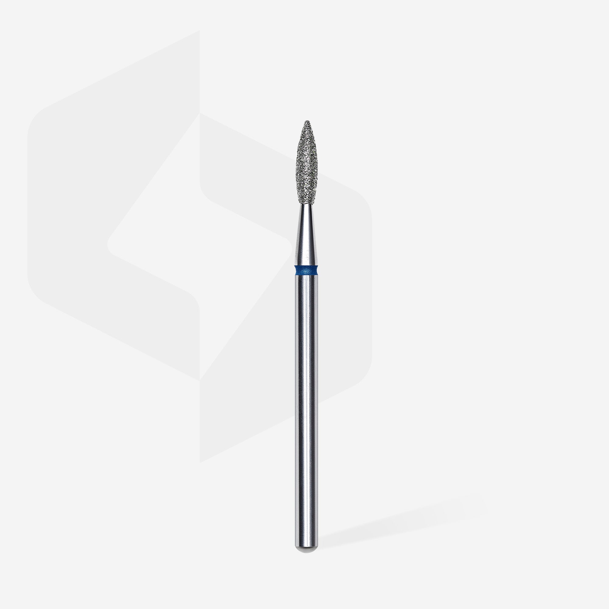 Diamond nail drill bit pointed flame blue EXPERT head diameter 2.1 mm / working part 8 mm