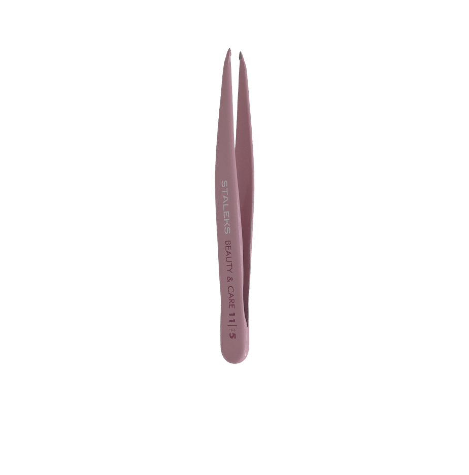 STALEKS Beauty & Care TBC-11/5 eyebrow tweezers, point tip (Type 5), pink (view 3)