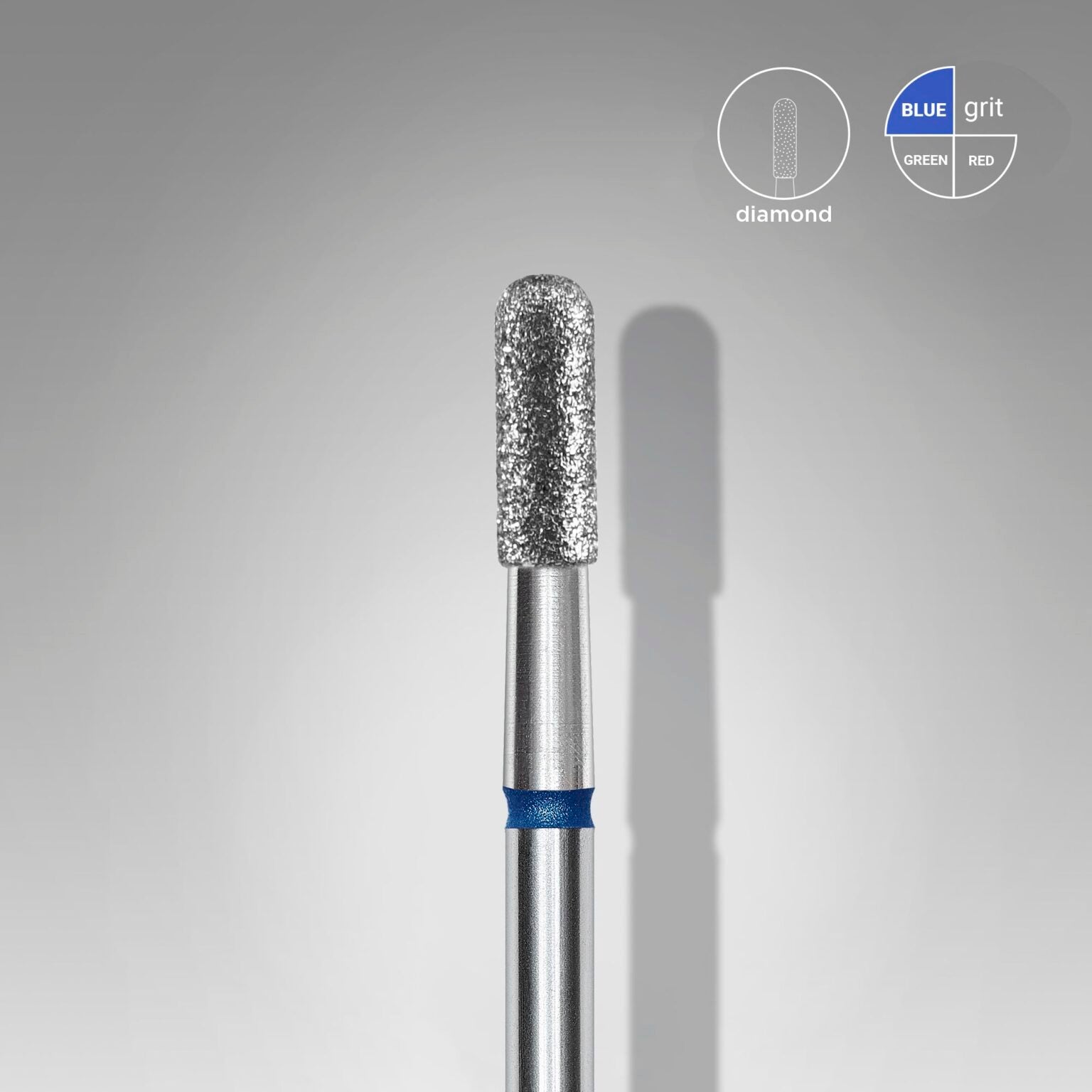 FA30B023/6.5 Diamond drill bit rounded cylinder blue, diameter 2,3 mm