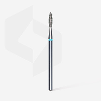 FA10B021/8 Diamond nail drill bit, "flame", blue