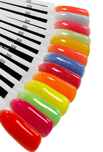 Palette of Colour Rubber Base Gel "Neon" 13 tips image 1