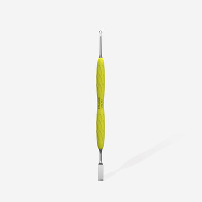 PQ-11/1y Manicure pusher Gummy with yellow silicone handle UNIQ 11 TYPE 1 