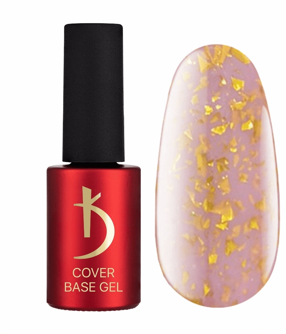 09 Cover base gel Flake 7 ml, Peach image 0