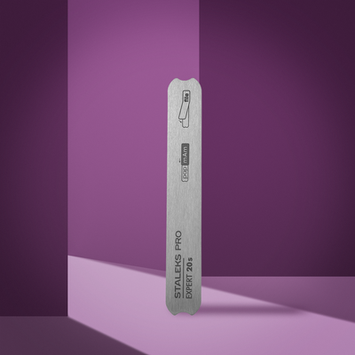 STALEKS PRO EXPERT 20s metal nail file base, straight, 130 mm (papmAm system) (view 1)