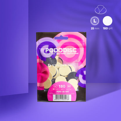 PDFS-25-180 Disposable files on a soft base   L, 180 grit (50 pcs) image 0