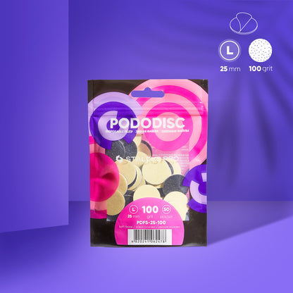 PDFS-25-100 Disposable files on a soft base L, 100 grit (50 pcs) image 0