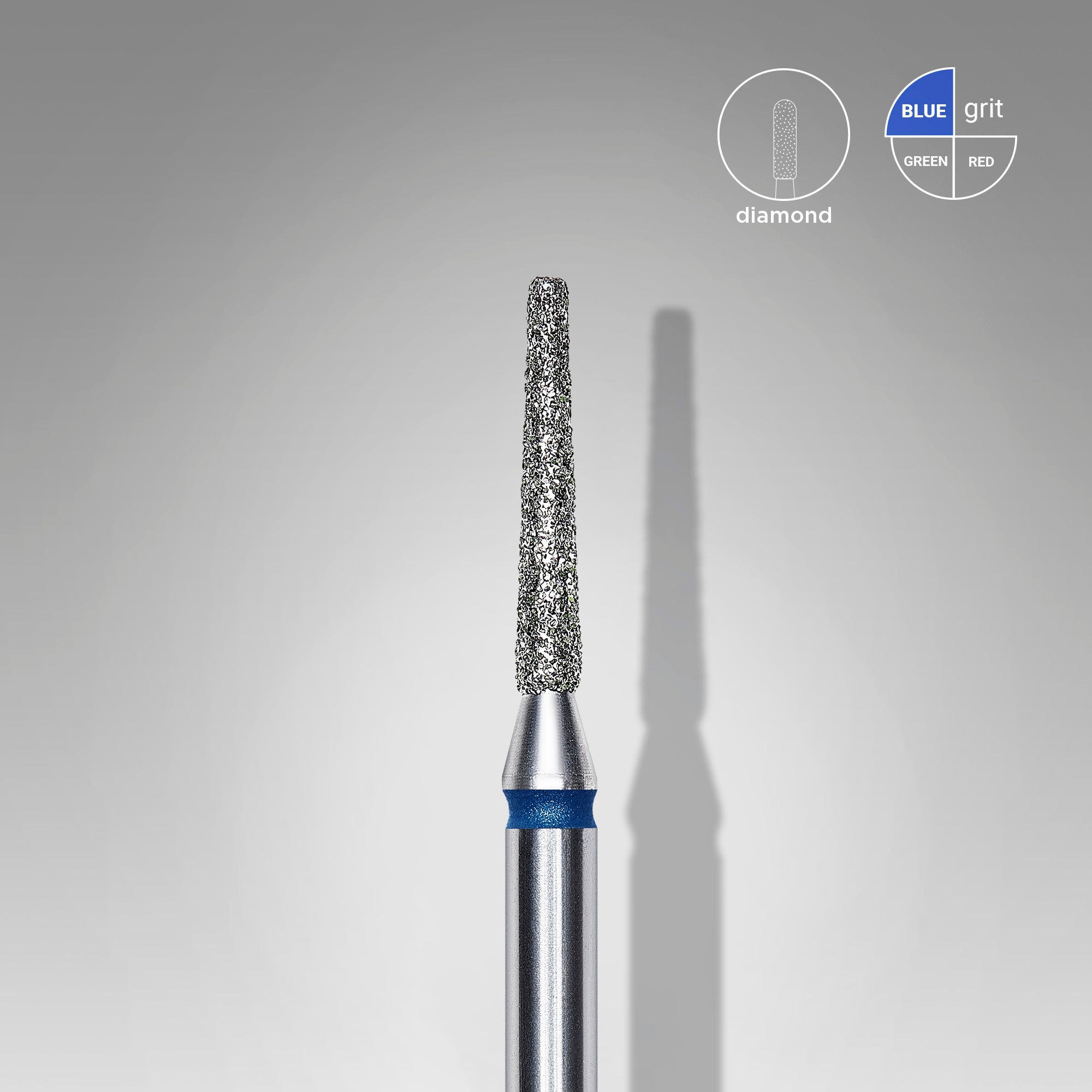 Diamond nail drill bit frustum blue EXPERT head diameter 1.6 mm / working part 10 mm