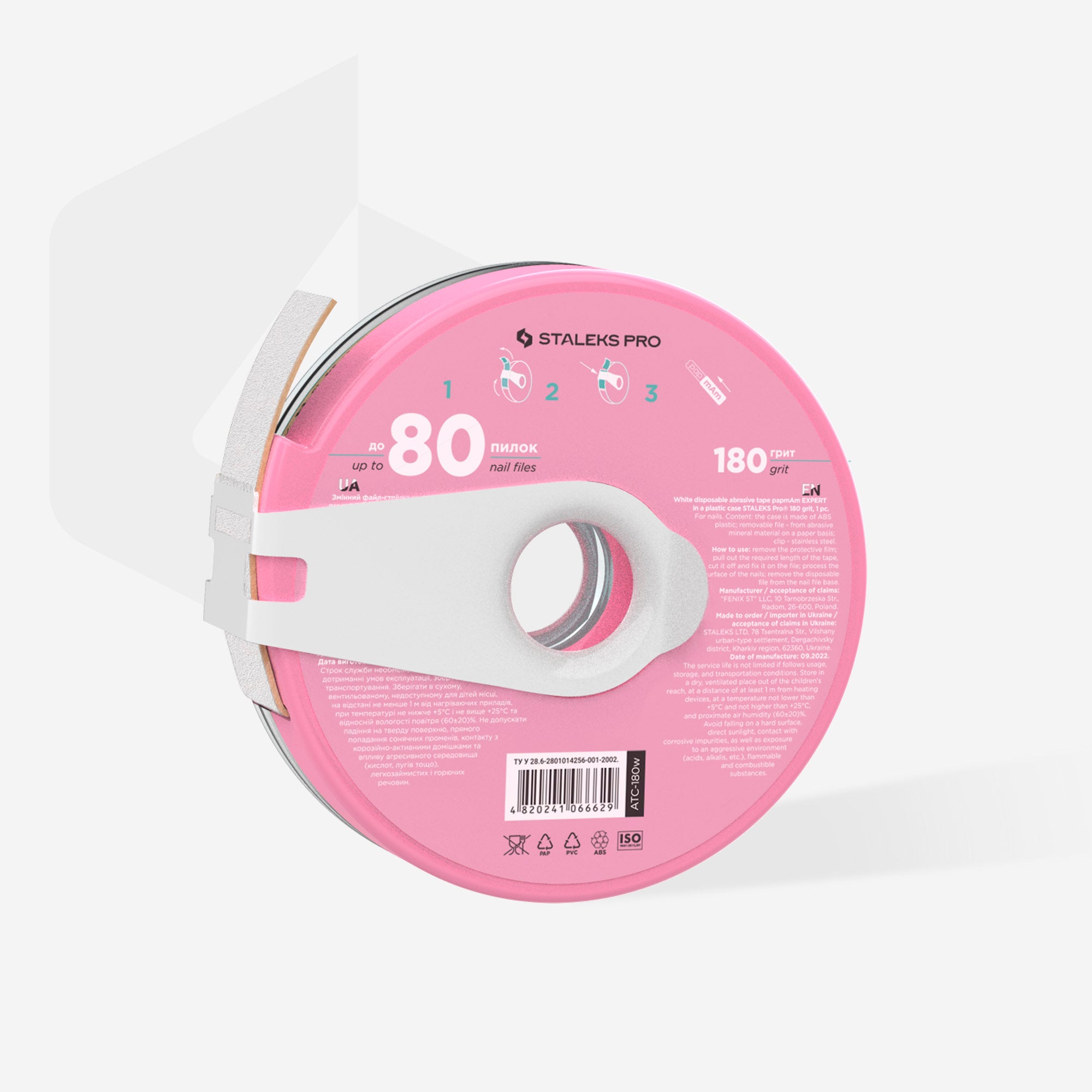 ATC-180w White disposable abrasive tape papmAm 180 gr