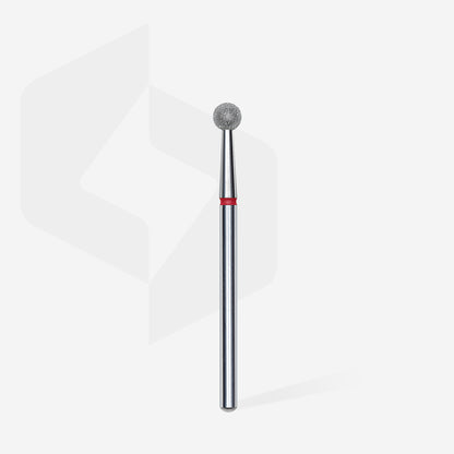 Diamond nail drill bit ball red EXPERT head diameter 4 mm