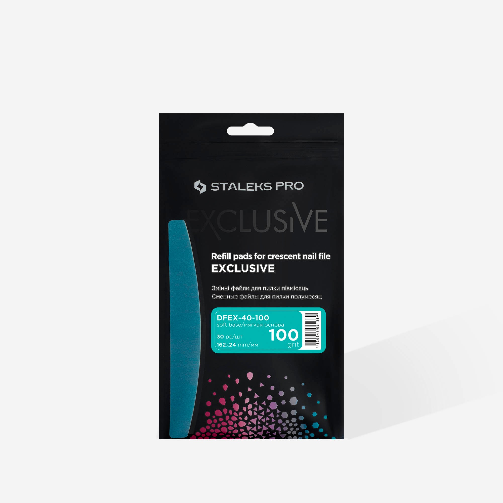 DFEX-40-100 Disposable files for crescent nail file (soft base) 30pcs image 2