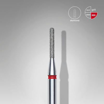 FA30R014/8 DIAMOND NAIL DRILL BIT, ROUNDED "CYLINDER", RED