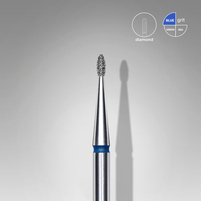 FA50B012/3 DIAMOND NAIL DRILL BIT, ROUNDED "BUD" , BLUE