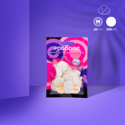 PDF-20-240w White refill pads for Pododisc Pro M, 240 grit, 50 pcs