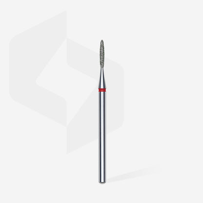 Diamond nail drill bit flame red EXPERT head diameter 1.4 mm / working part 8 mm