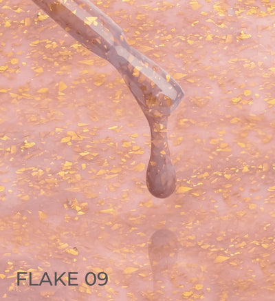 09 Cover base gel Flake 7 ml, Peach image 1