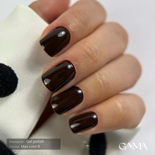 GÉMELY Max Color 008 Black Cocoa Gel Polish 10 ml