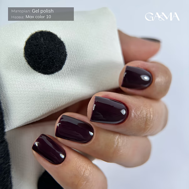 GÉMELY Max Color 010 Black Plum Gel Polish 10 ml