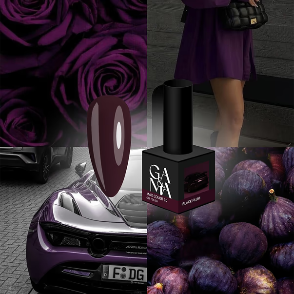 GÉMELY Max Color 010 Black Plum Gel Polish 10 ml