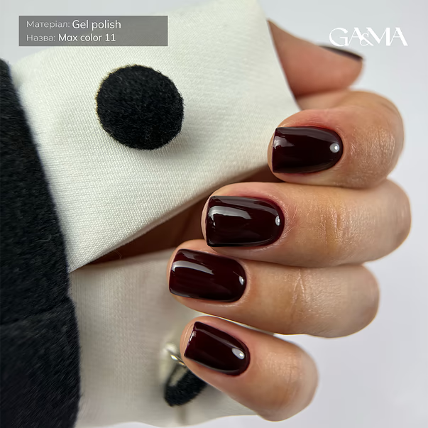 GÉMELY Max Color 011 Black Wine Gel Polish 10 ml