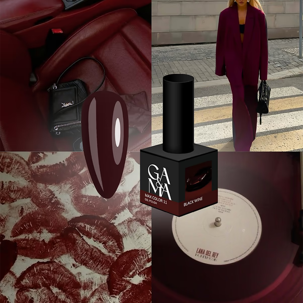 GÉMELY Max Color 011 Black Wine Gel Polish 10 ml
