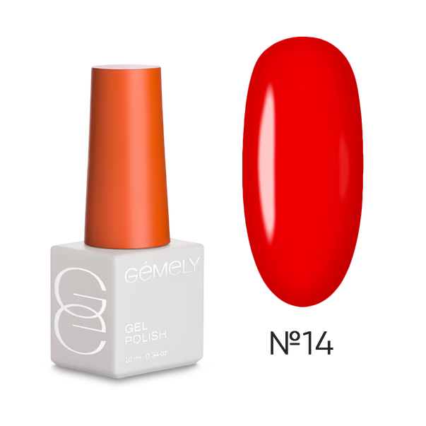 GÉMELY Max Color 014 Bright Red Gel Polish 10 ml