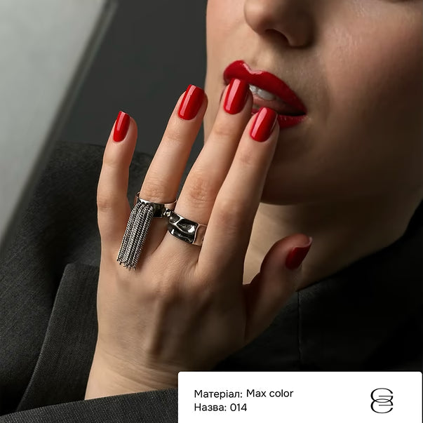 GÉMELY Max Color 014 Bright Red Gel Polish 10 ml