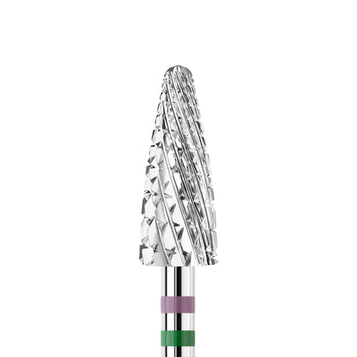 KWARK KANV-5013-L Wide Rounded Cone (Corn), Green-Purple / Left-handed grit
