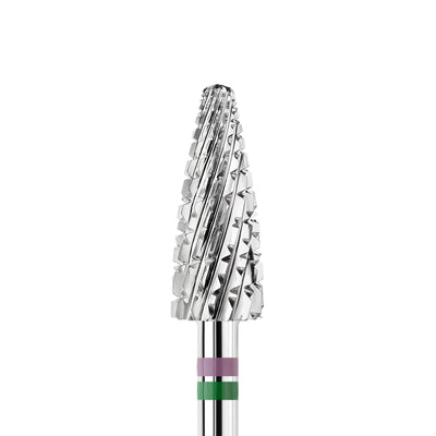 KWARK KANV-5013 Wide Rounded Cone (Corn), Green-Purple / Right-handed grit